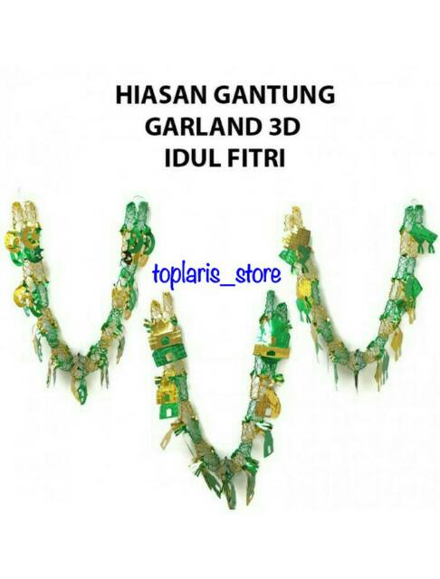 Hiasan Idul Fitri Garlan Rumbai 2 meter tipe Ketupat