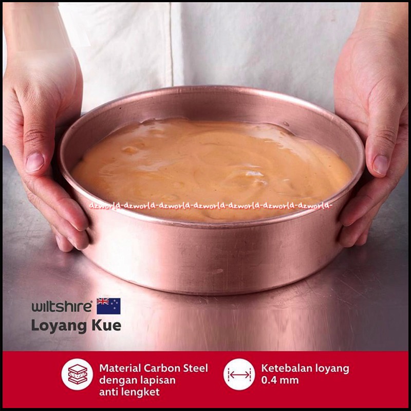 Wiltshire Round Cake Pan 20cm Tray Bulat Loyang Kue Tempat Bakar Panggang Adonan Kue Anti lengket Warna Rose Gold Pink witlsire