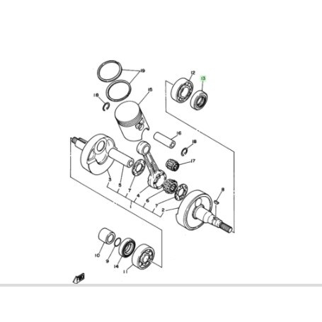 SIL SEAL KRUK KREK AS KIRI DOUBLE PER RXKING RX KING RXS RXZ RZR F1ZR FIZR F1Z R ALFA FORCE 1 ORIGINAL YGP 93103-25809