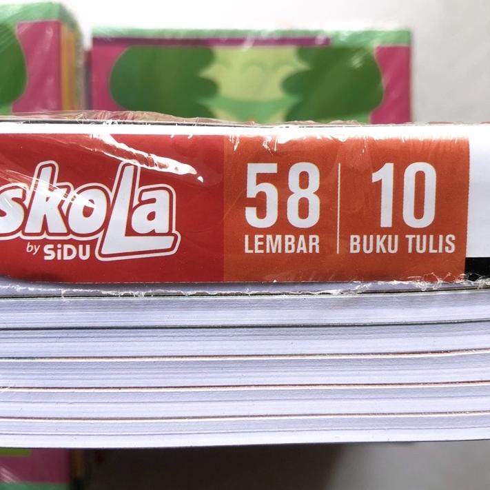 

ル 1 Pack / 10 Pcs Buku Tulis SKOLA by SIDU isi 58 Lembar