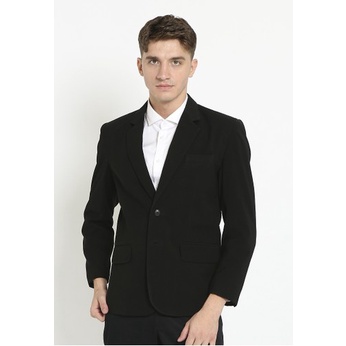 (BIG PROMO) Blazer hitam POLOS jas almamater santri - jas almamater mahasiswa - jas almamater santri putri - jas almamater santri