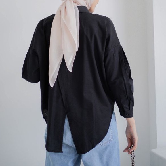 Kemeja Linen Nelka Shirt / Kemeja Wanita Oversize / Atasan Wanita Modern terbaru