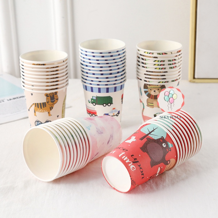 Jual PAPER CUP ULANG TAHUN MOTIF KARAKTER ISI 10 PCS / PAPER CUP MOTIF ...