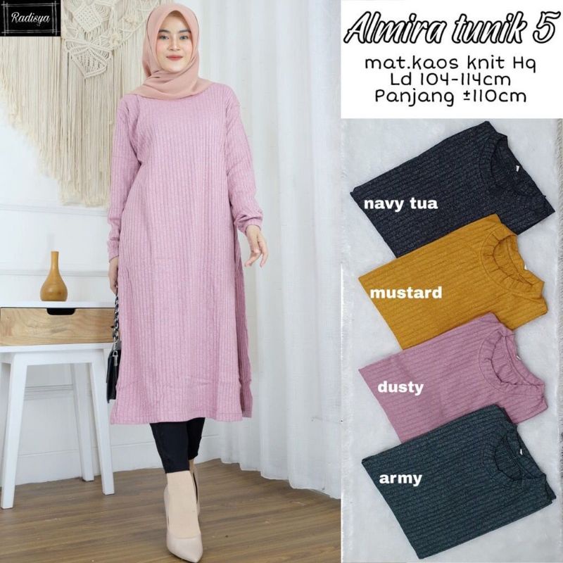 Almira Tunik - Tunik Knit Rajut LD104+ / Nasya Tunik / R.10 -  279-6156