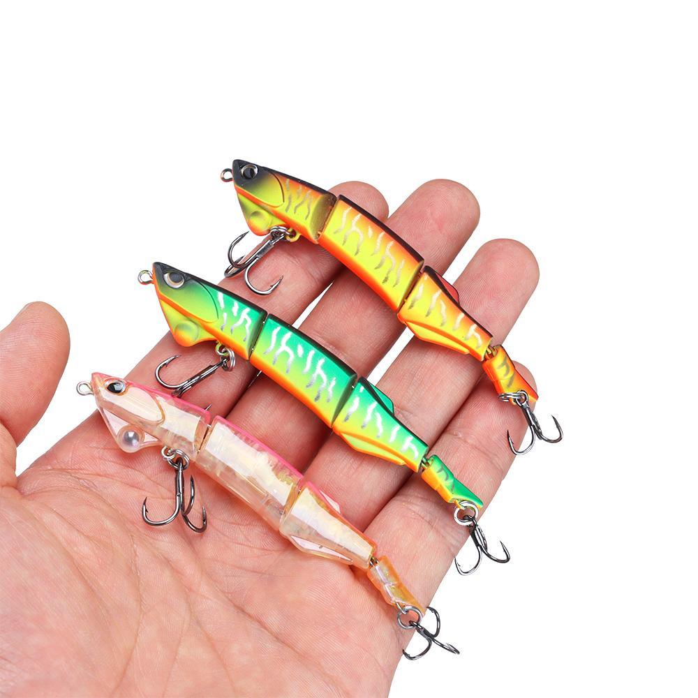 Top 1Pcs Multi Jointed Lure 90mm 6.8g Luya Aksesoris Mancing Tackle Mengambang Swimbait