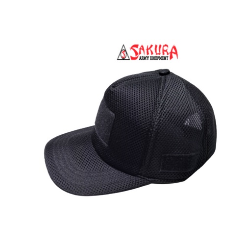 Topi Tactical Rekat Jaring Hitam