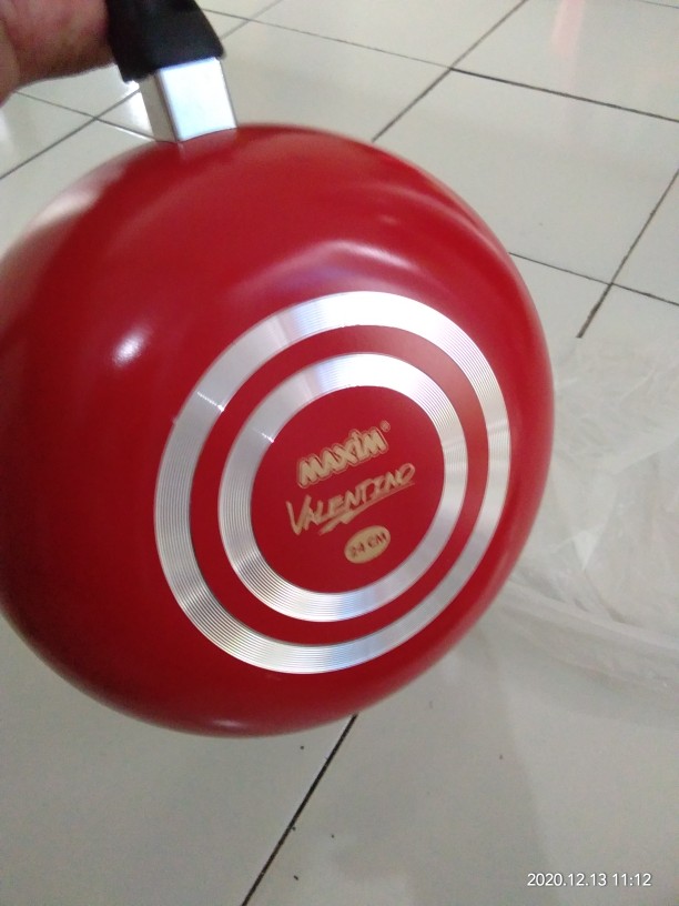 Maxim Valentino Deep Wok Penggorengan Anti Lengket Panci Tumis 24 Cm - Merah