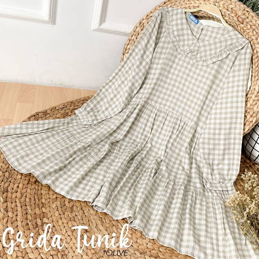 Tunik Remaja Polos Model Terbaru Kekinian 2021 / Baju Wanita Tunik Murah / Tunik Import Dress Diona 