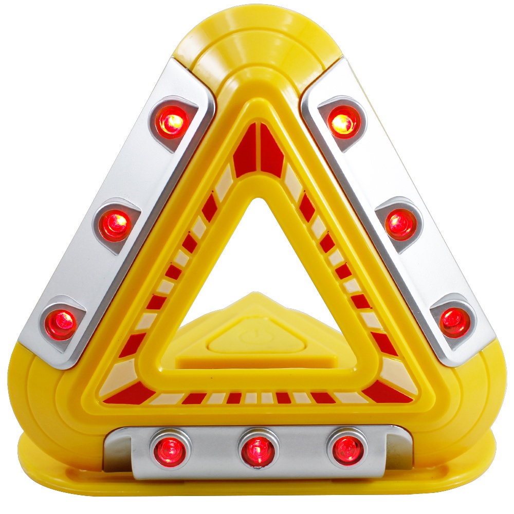 Lampu Peringatan Mobil Hazard Light Warning Triangle 9 LED Motor / Gudang / Pabrik Super Emergency Light