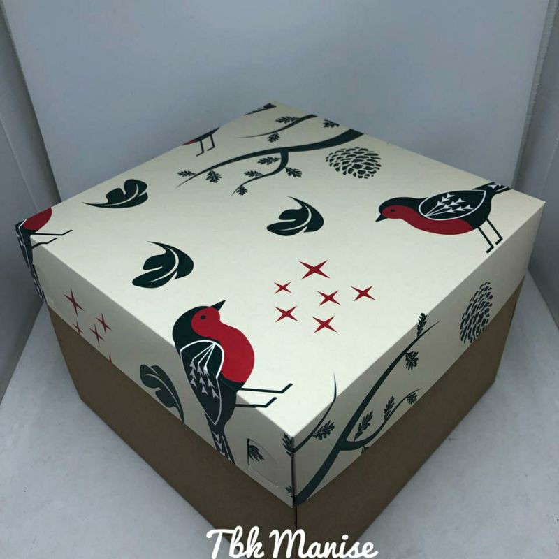 

Box Kue Bird 25x25cm / Dus Kue Burung / Kotak Kue / Kardus Kue / Cake Box