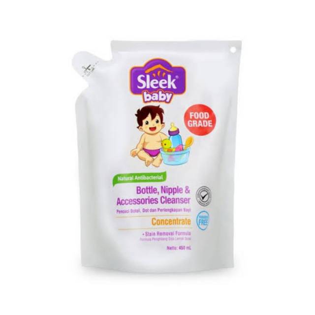 Sleek Baby Nipple Cleanser 450ml ORIGINAL-BPOM