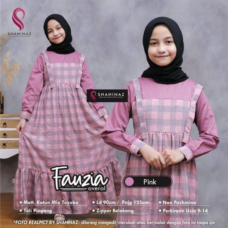 Feny Overall Cewek Remaja + INNER Mosscrepe LP 96 PJ 135 Baju Kodok Rok Panjang Wanita Murah Melar