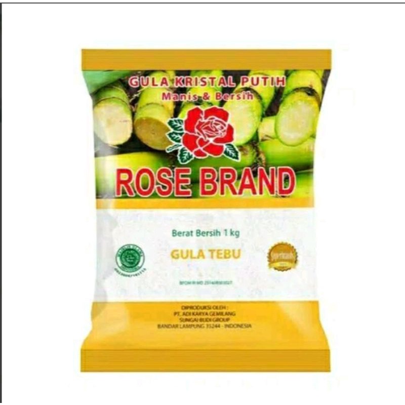 

Gula Pasir Tebu Kuning merk Rose Brand 1kg