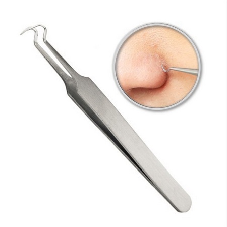 Pinset Komedo / Pinset Jerawat / Jepitan Komedo / Blackhead Tweezer (STAINLESS STEEL)