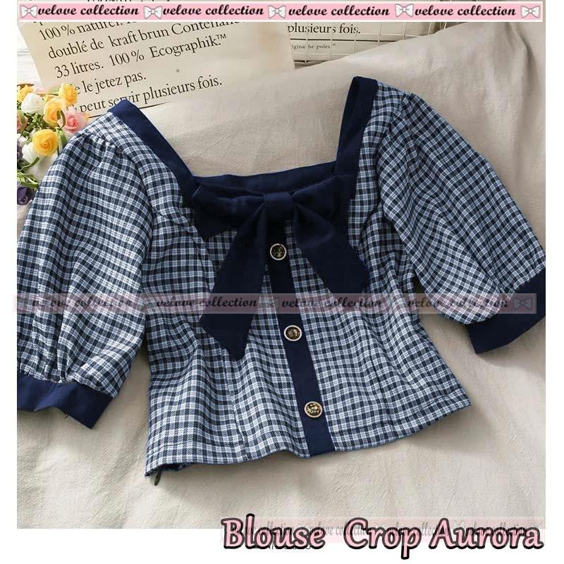 KALANTHA FASHION Blouse Aurora Atasan Wanita Kerah Pita Ukuran All Size-3
