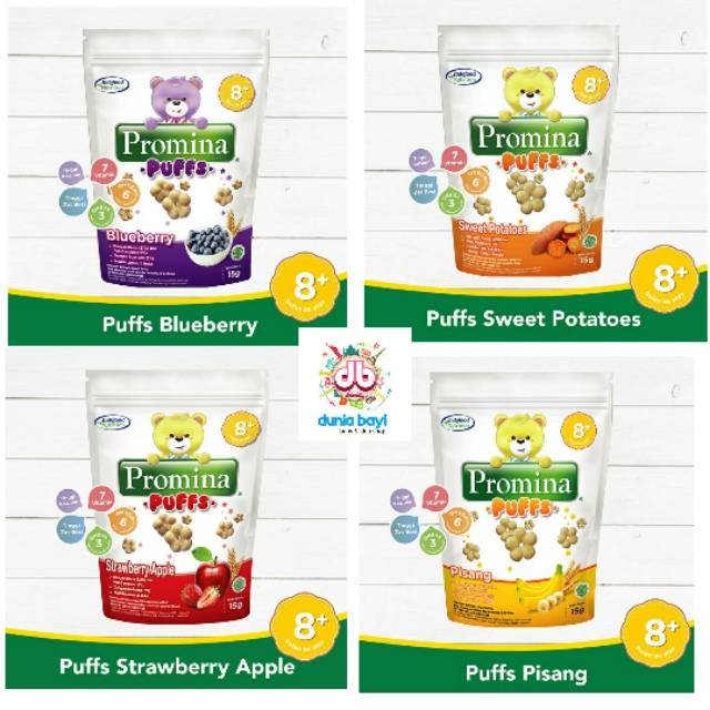 Promina Puffs Pack - 15gr 8+/ Cemilan bayi - puff