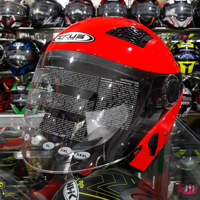 Helm Zeus Half Face Z610 Solid Neon Orange