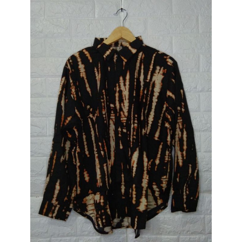 KEMEJA OVERSIZE - shibori abstract black