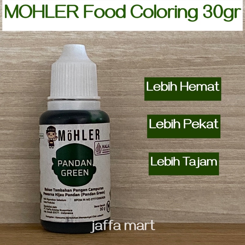 Pewarna Makanan MOHLER 30gr - PANDAN GREEN / HIJAU PANDAN