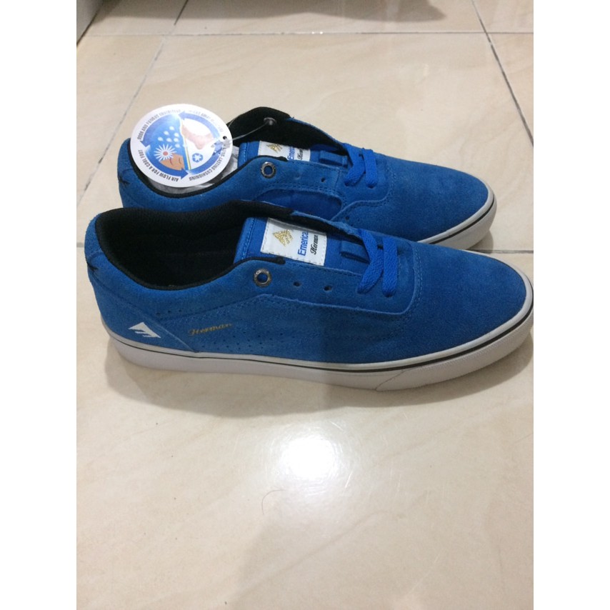 Sepatu Casual Skate Emerica Bhn Suede Warna Biru Kualitas Premium