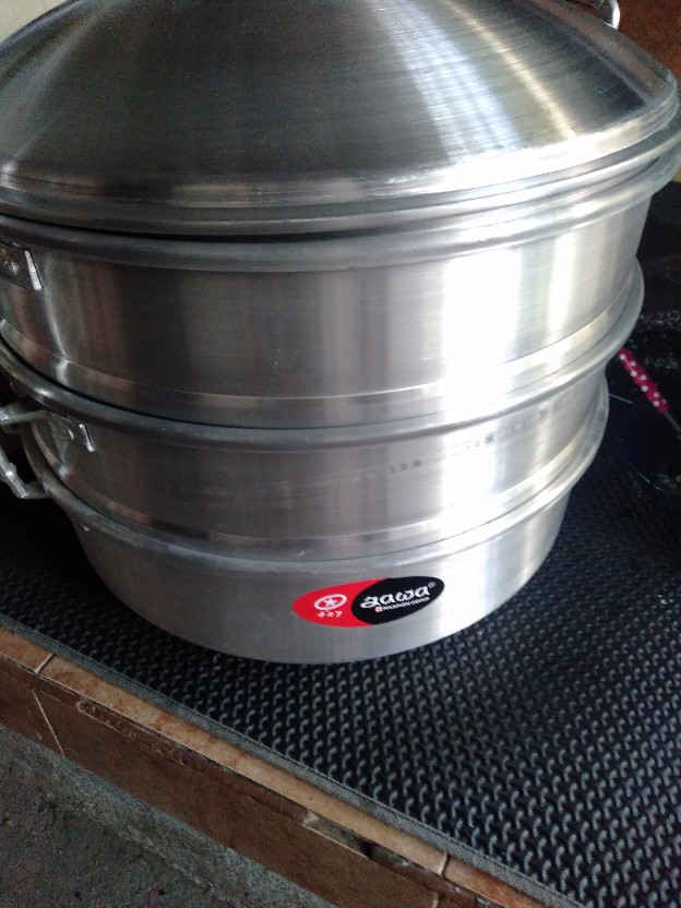 Panci Kukusan Steamer Klakat Bulat Jawa Serbaguna Susun 3 33 36 40 Cm Langseng Alumunium Maspion