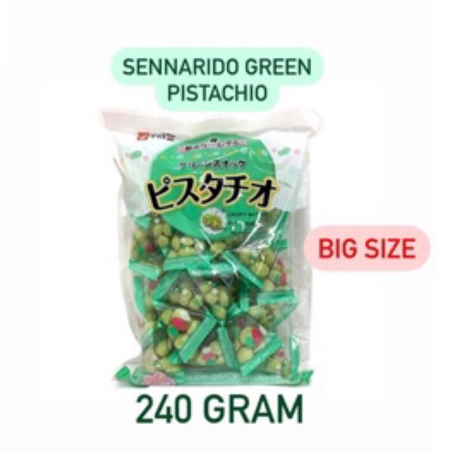 

READY STOCK Green Snack Pistachio Japan 225gr Sennarido (ori or wasabi)