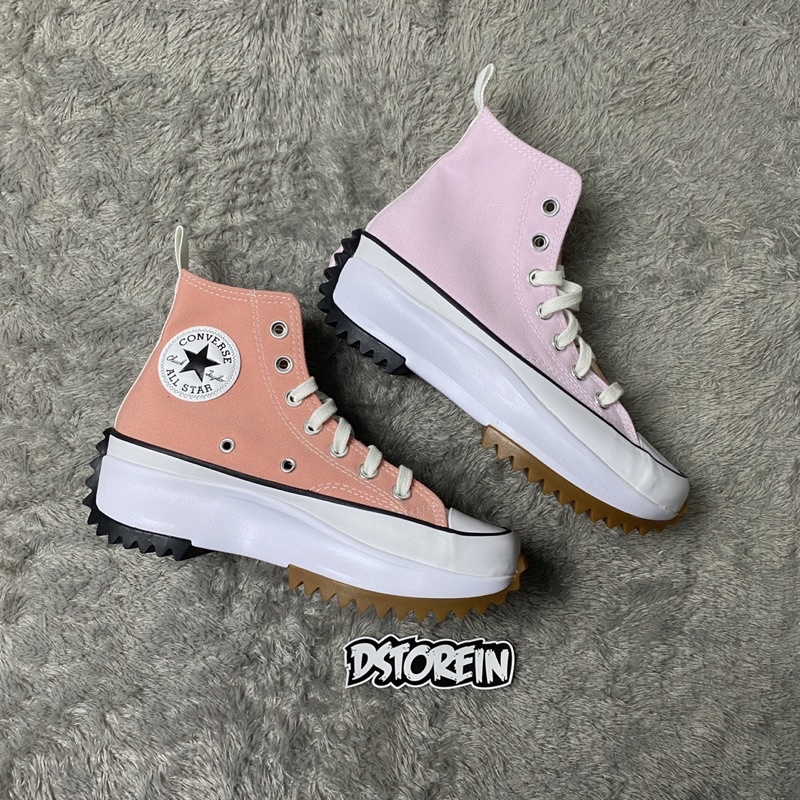 white converse pink sole