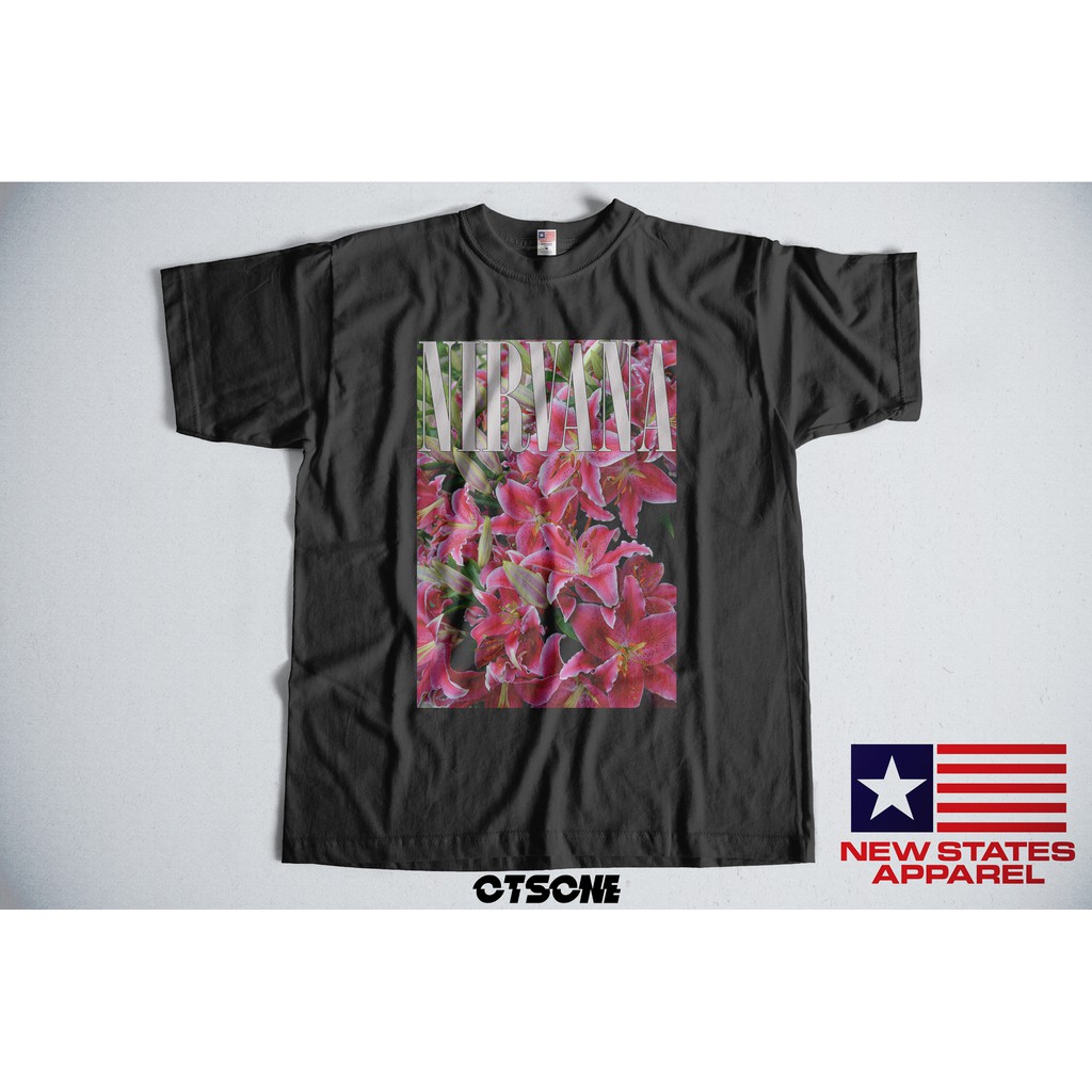 KAOS NIRVANA / BAJU NIRVANA NEVERMIND / KAOS BUNGA NIRVANA / KAOS BAND NIRVANA / kaos bunga