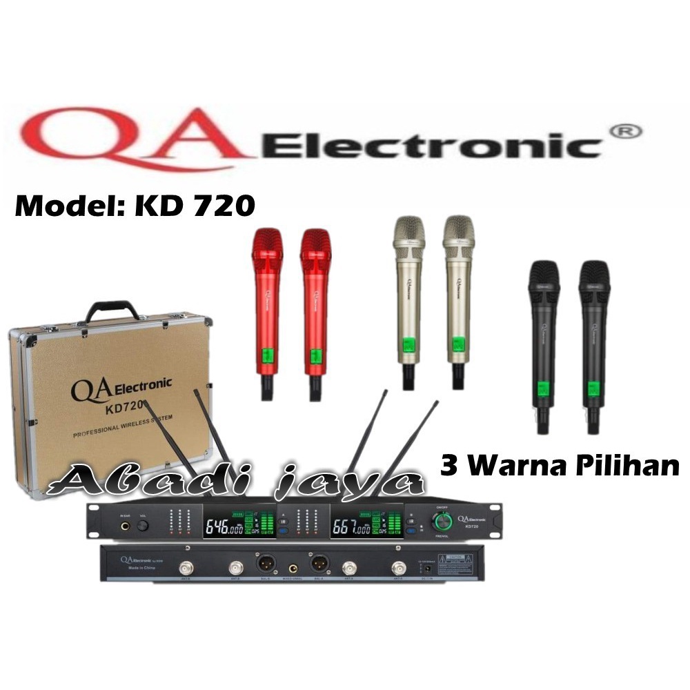 mic wireless qa electroik kd 720 qa electronik kd720 original 3 warna