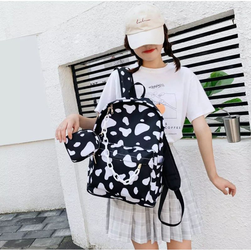 Tas ransel besar motif sapi rante