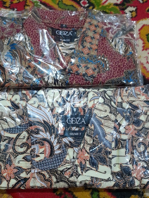 Odza Kemeja Batik Pria Lengan Panjang Baju Pria Batik Modern Populer Prayata
