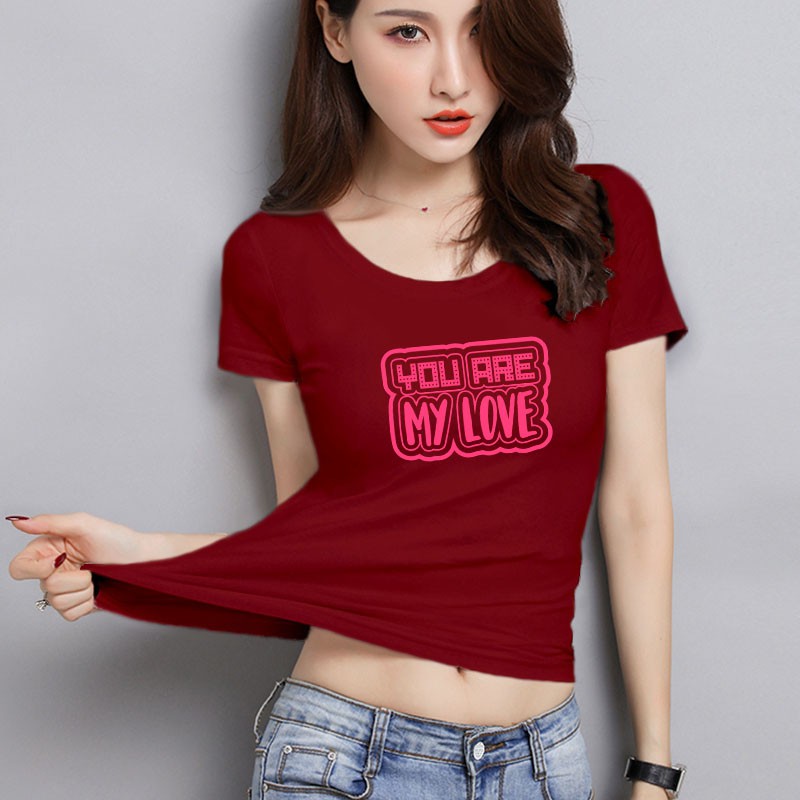 YOURSTYLE1119 - KAOS WANITA ONECK YOU ARE MY LOVE/ KAOS TERLARIS / KAOS ONECK/ VALENTINE