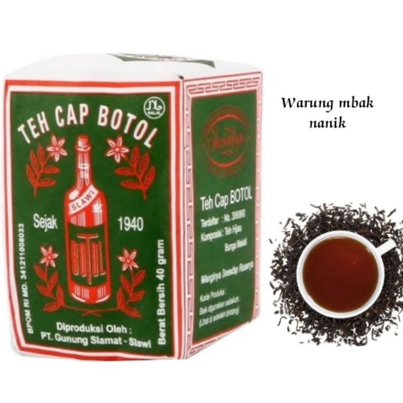 

Teh tubruk aroma melati cap botol bsar1pcs 40gram