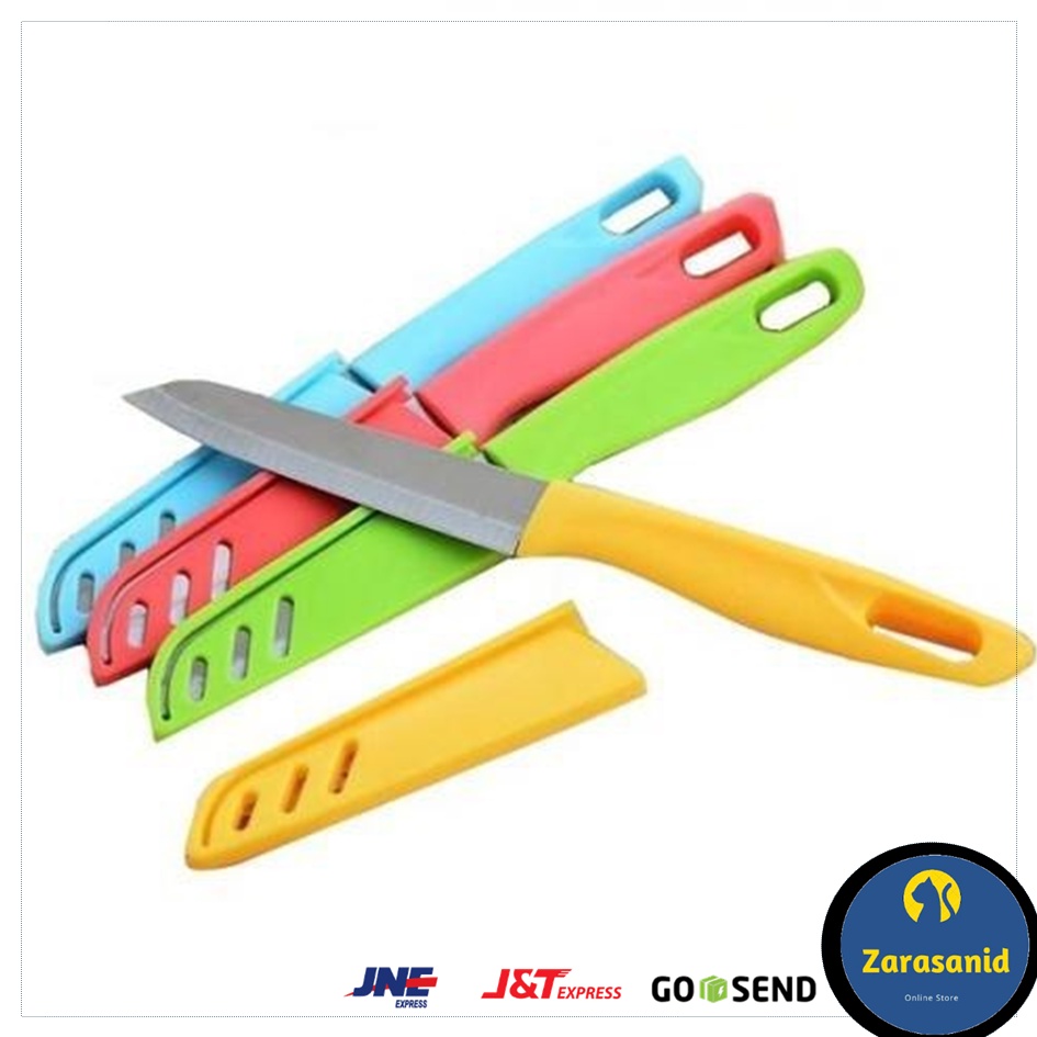 PISAU DAPUR STAINLESS  SARUNG LOGO APEL  KNIFE APPLE