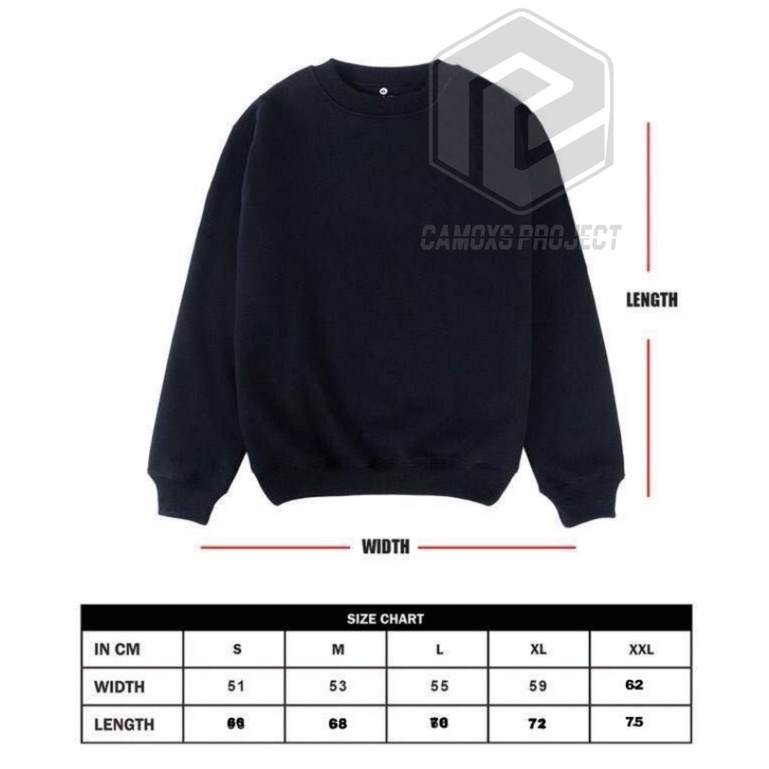 Sweater Terbaru Camoxs Distro Crewneck Hitam Pria List Simple Pimple Unisex M-XXL Suiter Krunek Oversize Sweter Sweatshirt Kekinian