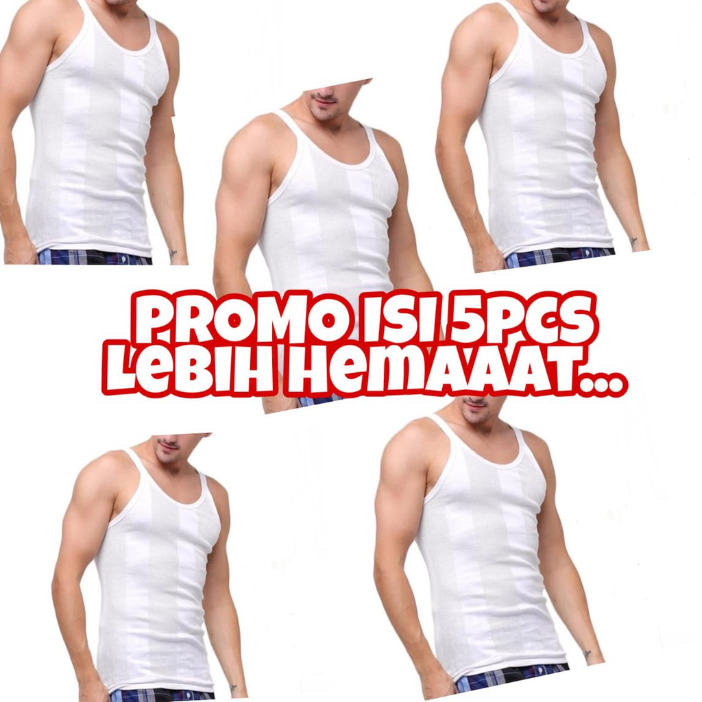 [ 5PCS ] KAOS DALAM PRIA / KAOS DALEMAN PRIA / SINGLET / SINGLET COWOK