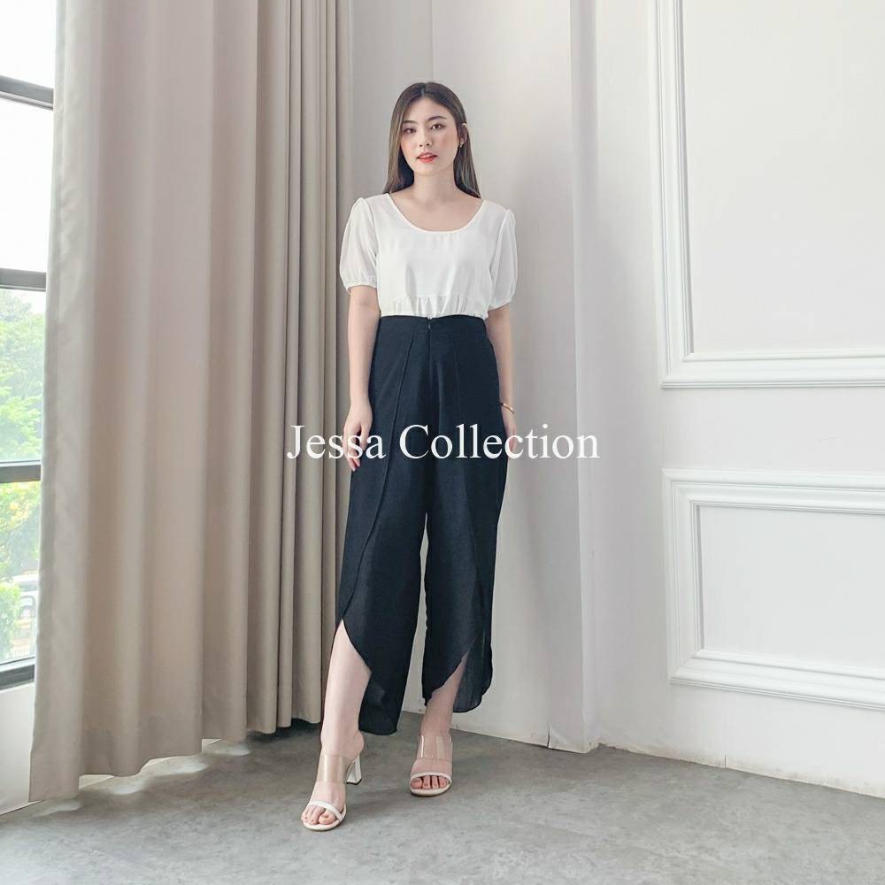 Escarpat Pants M FG Celana Panjang Wanita Bahan Sifon See Through Casual