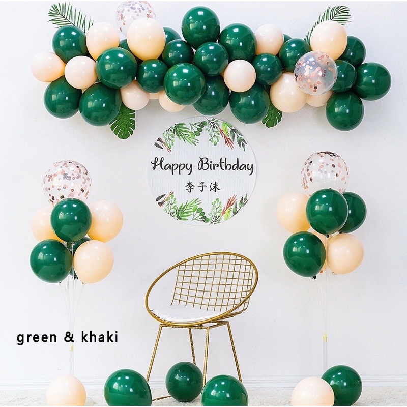 Paket Dekorasi Balon Garland Warna Pink Biru Hijau Untuk Dekorasi Pesta Ulang Tahun