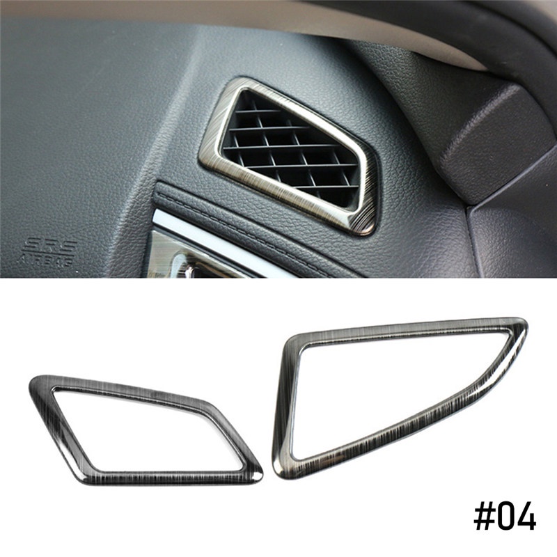 TK 2Pcs Car Center Console Air Vent Outlet Frame Styling Stickers For Honda Civic 2016-2020 10th