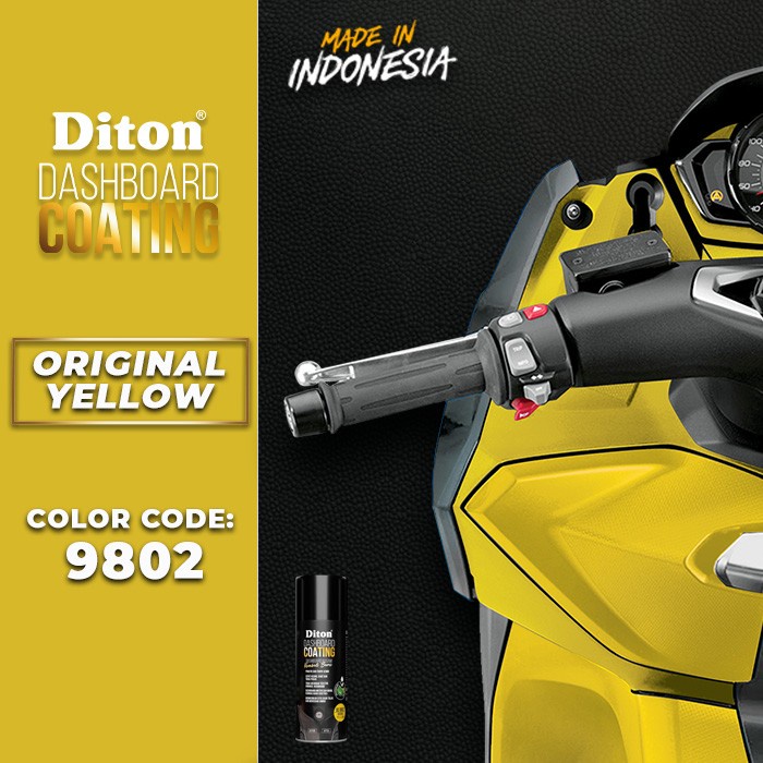 DITON PREMIUM DC 9802 DASHBOARD COATING YELLOW Kuning Cat Semprot Pylox Pilox