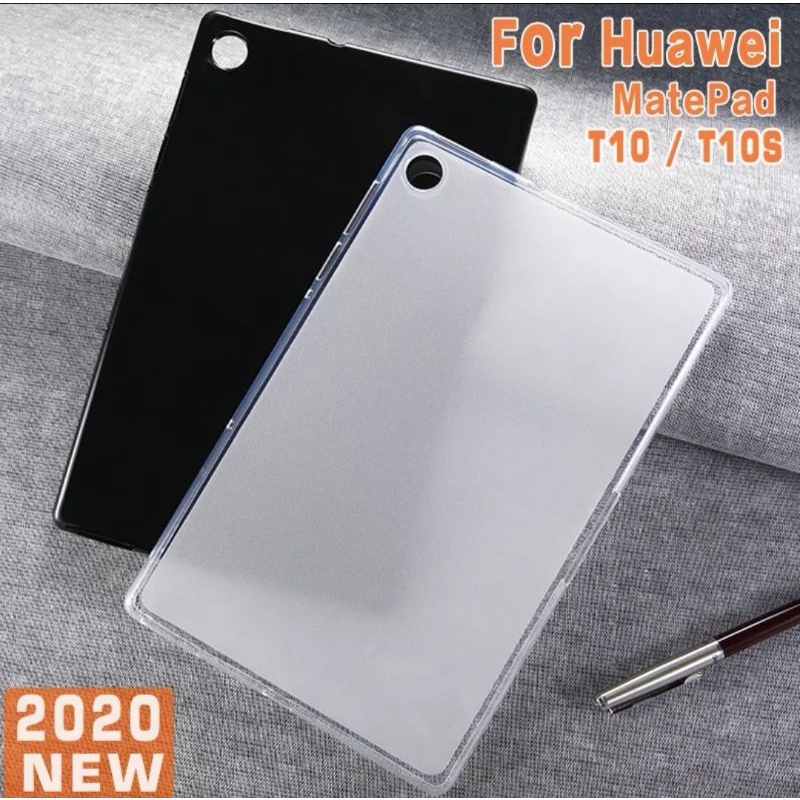 Case Huawei Matepad T 10 T10 T10s s 10S Silicon Softcase Ultrathin Silikon Casing Cover Softshell Clear Bening Hitam Pelindung Belakang