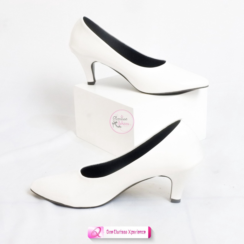 Clarisse PANTOFEL 7CM Hak Pump Wanita Cantik Sepatu Kerja HIGHHEELS Tinggi Highheels Matt Glossy