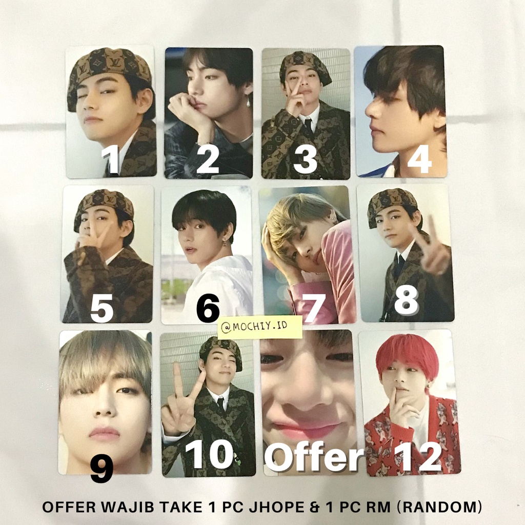 [READY STOCK] Sharing Photocard DICON Official | Tae Zoom Tae Merah |  V, RM & J-Hope