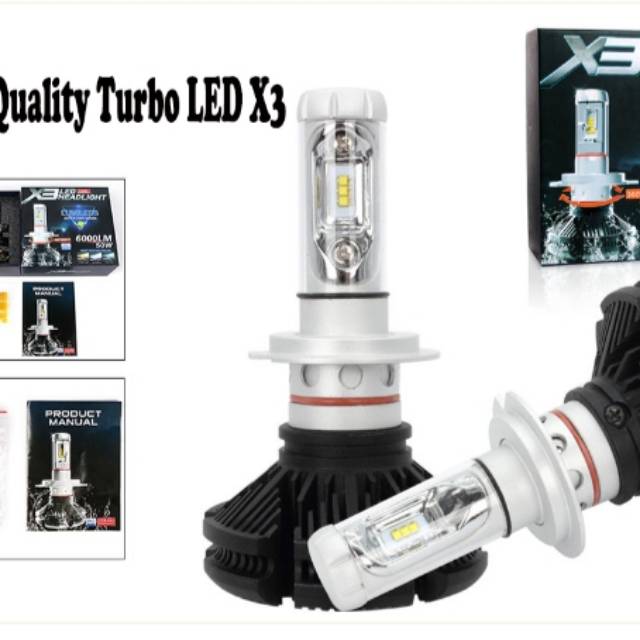 Lampu Head Lamp TURBO LED X3 H4 H11 3 warna Suzuki katana