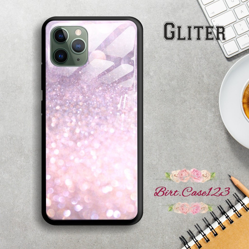 Back case glass GLITER Realme C1 C2 C3 U1 2 2 Pro 3 Pro 5 5i 5s Pro 6 Pro X Xt C11 C15 c12 7 BC1423