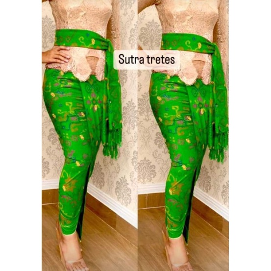 sutra mastuli Lasem set selendang dg Tretes emas
