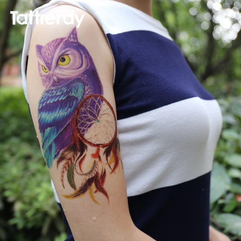 Jual tatto temporary owl burung hantu tahan lama dan waterproof  Indonesia|Shopee Indonesia