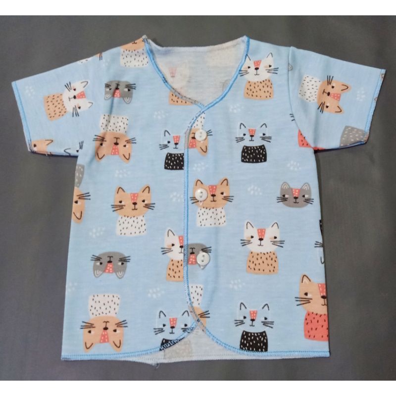 Baju Bayi Pendek Y-Lin SNI Size New Born 100% Katun Halus Atasan Bayi Baru Lahir Lengan Pendek SNI Y-Lin-2