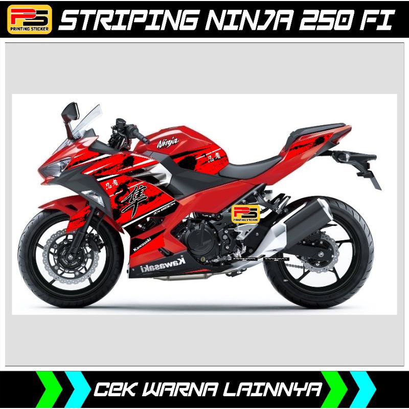 STRIPING/STICKER DECAL KAWASAKI NINJA 250 FI 2018/NINJA FI 250 2018