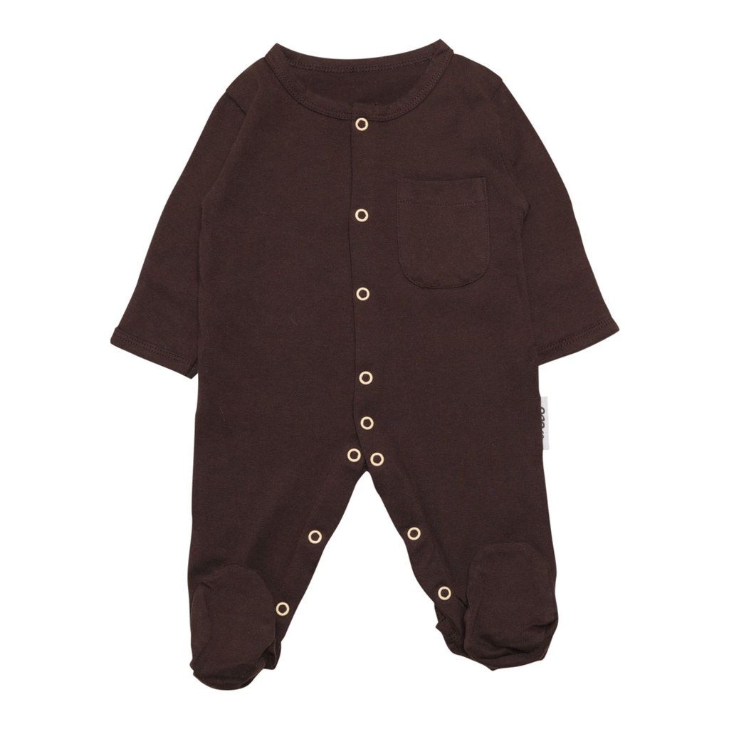 BDOSTORE | Gembira Collection | Everest Sleepsuit | Sleepsuit Anak Bayi | Bodysuit | Jumper Panjang | Newborn | 0 - 12 Bulan-Hickory